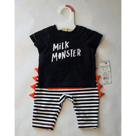 NEW - Milk Monster Top & Bottom NB Set - Cat & Jack - 2 piece - Picture 4 of 6